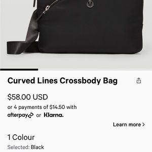 Lululemon curved lines crossbody purse